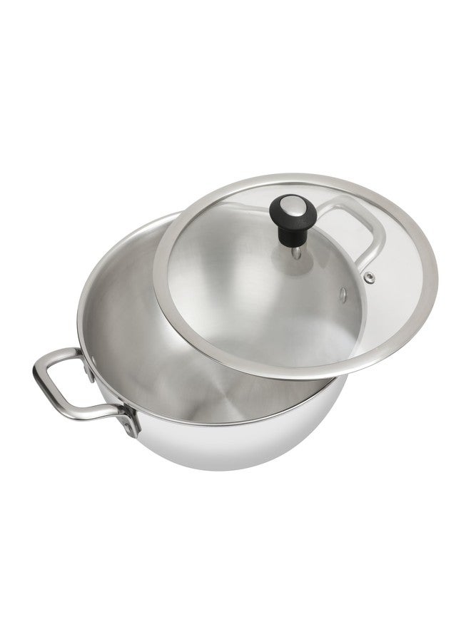 ROSTON Stainless Steel Triply Kadai, Traditional Indian Cooking Vessel(20cm/1.5l) - Image 2
